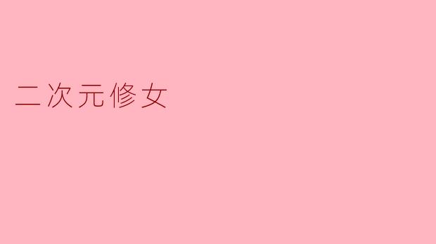 二次元修女是什么意思？