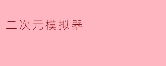 二次元模拟器