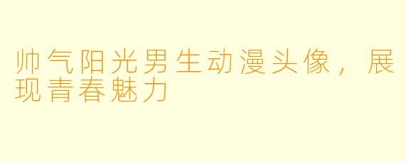帅气阳光男生动漫头像，展现青春魅力