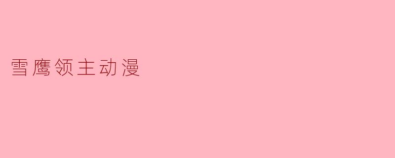 雪鹰领主动漫
