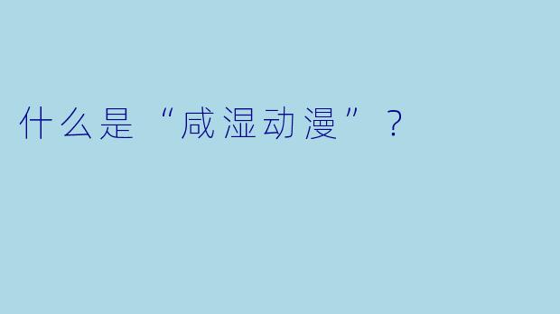 什么是“咸湿动漫”？  