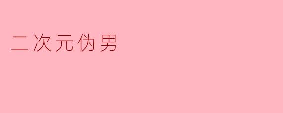 二次元伪男