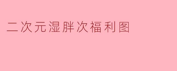 二次元湿胖次福利图