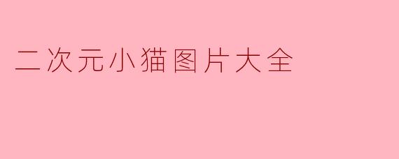 二次元小猫图片大全