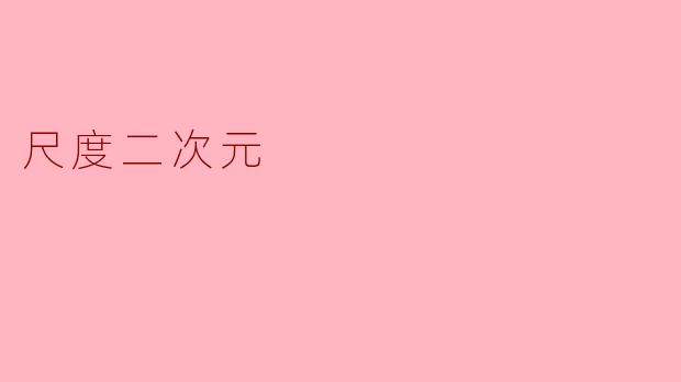 尺度二次元