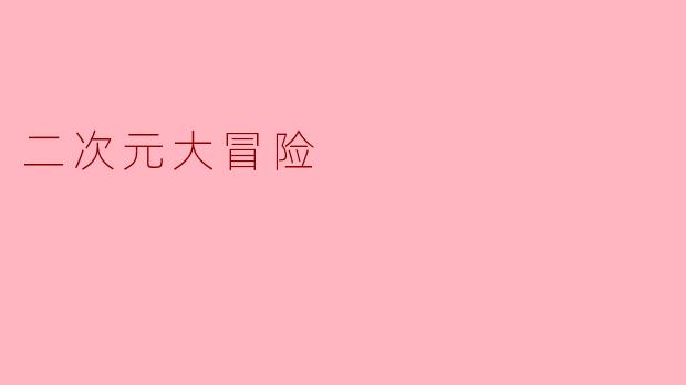 二次元大冒险