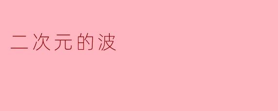 二次元的波