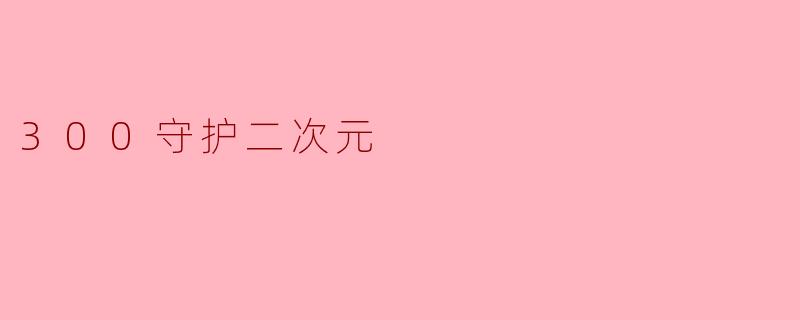 300守护二次元