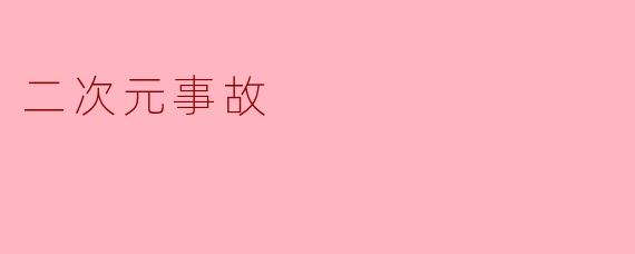 二次元事故