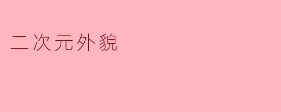 二次元外貌