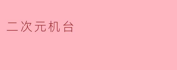 二次元机台