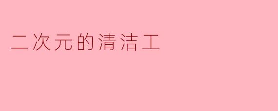 二次元的清洁工