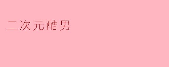 二次元酷男