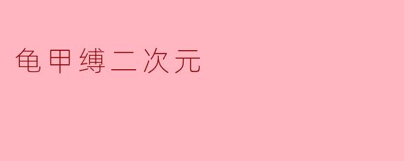 龟甲缚二次元