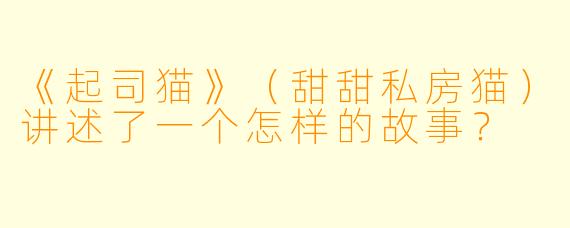 《起司猫》（甜甜私房猫）讲述了一个怎样的故事？
