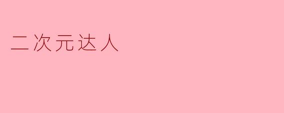 二次元达人