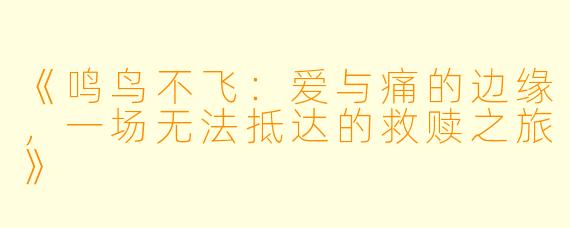 《鸣鸟不飞：爱与痛的边缘，一场无法抵达的救赎之旅》