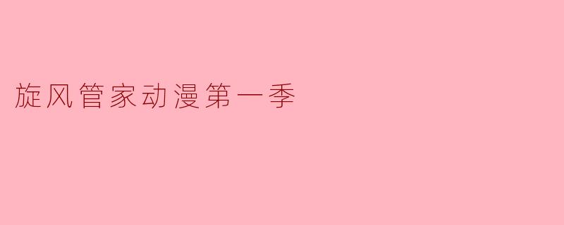 旋风管家动漫第一季