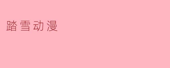 踏雪动漫