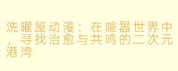 洗曜屋动漫：在喧嚣世界中，寻找治愈与共鸣的二次元港湾