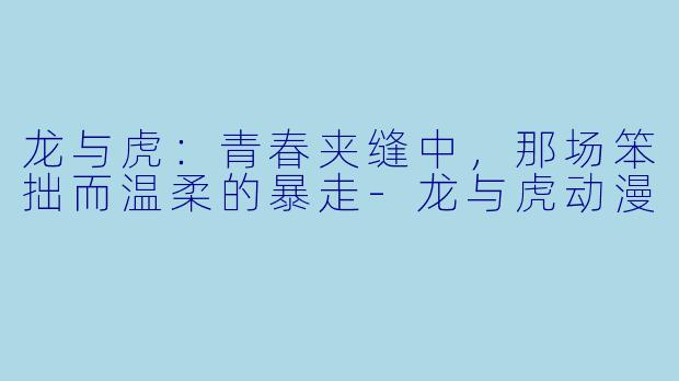 龙与虎：青春夹缝中，那场笨拙而温柔的暴走-龙与虎动漫