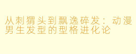 从刺猬头到飘逸碎发：动漫男生发型的型格进化论