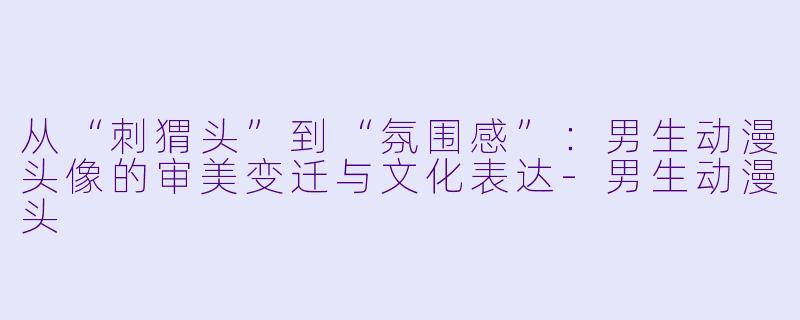 从“刺猬头”到“氛围感”：男生动漫头像的审美变迁与文化表达
