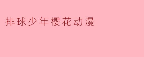 热血与翱翔：《排球少年！！》中樱木花道未竟之梦的另一种延续