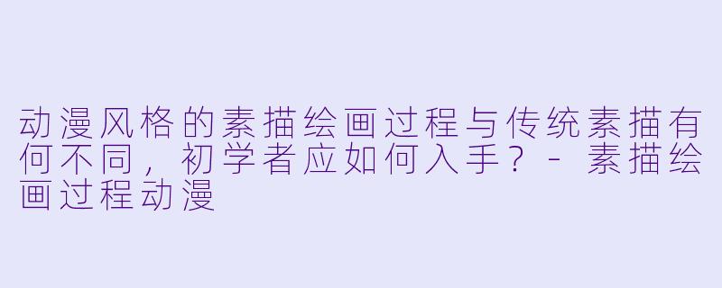 动漫风格的素描绘画过程与传统素描有何不同，初学者应如何入手？-素描绘画过程动漫
