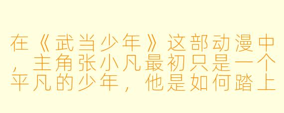 在《武当少年》这部动漫中，主角张小凡最初只是一个平凡的少年，他是如何踏上武当山，并一步步成长为肩负起守护天下苍生重任的武道修行者的？他的成长历程展现了怎样的精神内核？