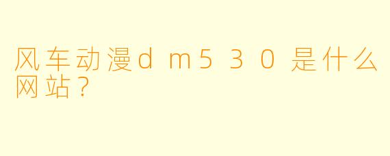风车动漫dm530是什么网站？