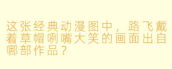 这张经典动漫图中，路飞戴着草帽咧嘴大笑的画面出自哪部作品？