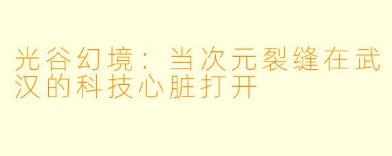 光谷幻境：当次元裂缝在武汉的科技心脏打开