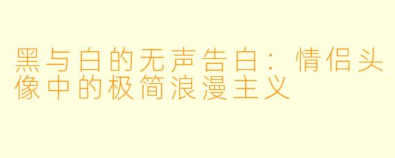 黑与白的无声告白:情侣头像中的极简浪漫主义