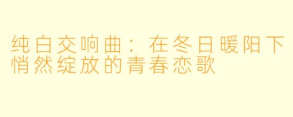 纯白交响曲:在冬日暖阳下悄然绽放的青春恋歌