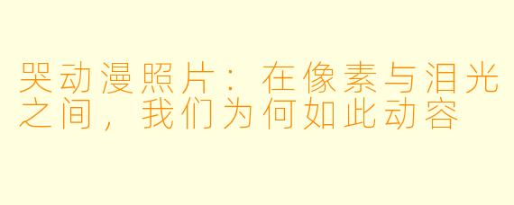 哭动漫照片：在像素与泪光之间，我们为何如此动容